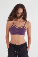 Bayan Mor Dikişsiz Çapraz Detaylı Büstiyer