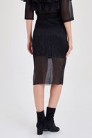 Bayan Siyah Simli Etek