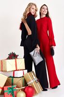 Bayan Siyah Sırt Detaylı Tulum