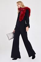 Bayan Siyah Sırt Detaylı Tulum