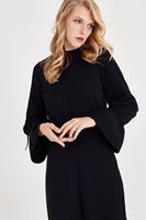 Bayan Siyah Sırt Detaylı Tulum