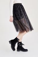 Women Black Tulle Skirt