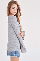 Bayan Gri Derin V Yaka Tişört