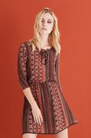 Bayan Çok Renkli Desenli Kısa Elbise