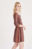 Bayan Çok Renkli Desenli Kısa Elbise