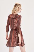 Bayan Çok Renkli Desenli Kısa Elbise