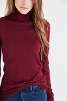 Bayan Bordo Balıkçı Yaka Kazak