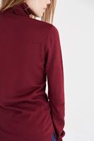 Bayan Bordo Balıkçı Yaka Kazak