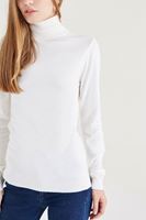 Bayan Krem Balıkçı Yaka Kazak