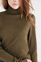 Bayan Yeşil Balıkçı Yaka Kazak