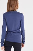 Bayan Lacivert Balıkçı Yaka Kazak