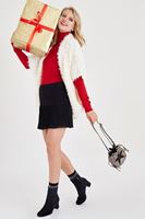 Bayan Kırmızı Balıkçı Yaka Kazak