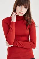 Bayan Turuncu Balıkçı Yaka Kazak