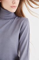 Bayan Gri Balıkçı Yaka Kazak