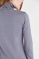 Bayan Gri Balıkçı Yaka Kazak