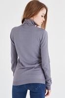 Bayan Gri Balıkçı Yaka Kazak