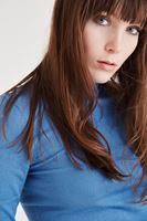 Bayan Mavi Balıkçı Yaka Kazak