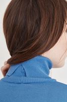 Bayan Mavi Balıkçı Yaka Kazak