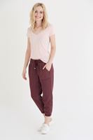 Bayan Bordo Bol Kesim Bilekli Pantolon