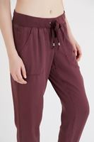 Bayan Bordo Bol Kesim Bilekli Pantolon