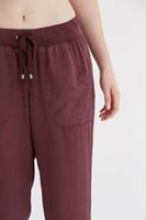 Bayan Bordo Bol Kesim Bilekli Pantolon