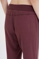 Bayan Bordo Bol Kesim Bilekli Pantolon