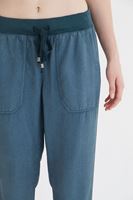 Bayan Yeşil Bol Kesim Bilekli Pantolon