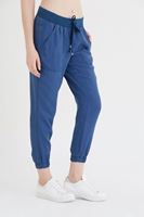 Bayan Mavi Bol Kesim Bilekli Pantolon