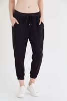 Bayan Siyah Bol Kesim Bilekli Pantolon