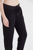 Bayan Siyah Bol Kesim Bilekli Pantolon