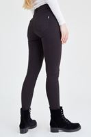 Bayan Gri Yüksek Bel Esnek Pantolon