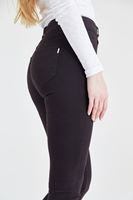 Bayan Gri Yüksek Bel Esnek Pantolon