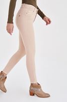 Bayan Kahverengi Yüksek Bel Esnek Pantolon