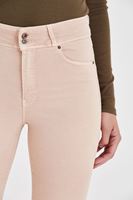 Bayan Kahverengi Yüksek Bel Esnek Pantolon