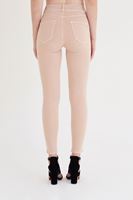 Bayan Kahverengi Yüksek Bel Esnek Pantolon
