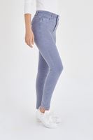 Bayan Gri Yüksek Bel Esnek Pantolon