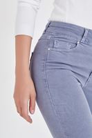 Bayan Gri Yüksek Bel Esnek Pantolon