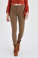 Bayan Yeşil Yüksek Bel Esnek Pantolon