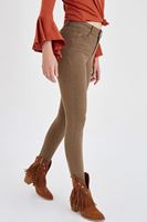 Bayan Yeşil Yüksek Bel Esnek Pantolon