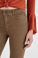 Bayan Yeşil Yüksek Bel Esnek Pantolon