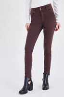 Bayan Kahverengi Yüksek Bel Esnek Pantolon