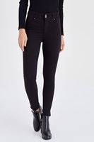 Bayan Siyah Yüksek Bel Esnek Pantolon