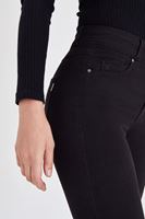 Bayan Siyah Yüksek Bel Esnek Pantolon