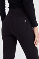 Bayan Siyah Yüksek Bel Esnek Pantolon