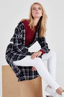 Bayan Beyaz Yüksek Bel Esnek Pantolon