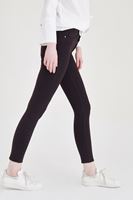 Bayan Gri Esnek Kumaşlı Skinny Pantolon