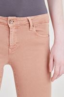 Bayan Kahverengi Esnek Kumaşlı Skinny Pantolon