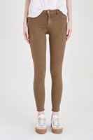 Bayan Yeşil Esnek Kumaşlı Skinny Pantolon