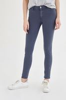 Bayan Lacivert Esnek Kumaşlı Skinny Pantolon