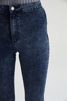 Bayan Lacivert Yüksek Bel Skinny Pantolon